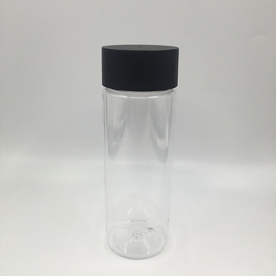 Bottiglie di tè di latte di plastica rotonde quadrate da 250 ml con viti sul coperchio
