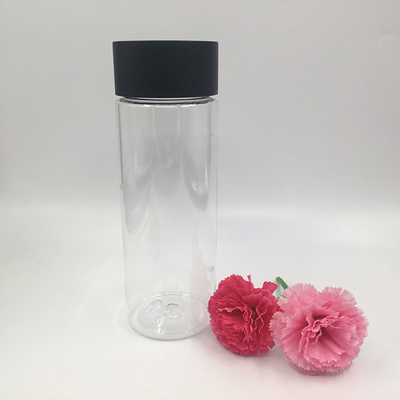 Bottiglie di tè di latte di plastica rotonde quadrate da 250 ml con viti sul coperchio