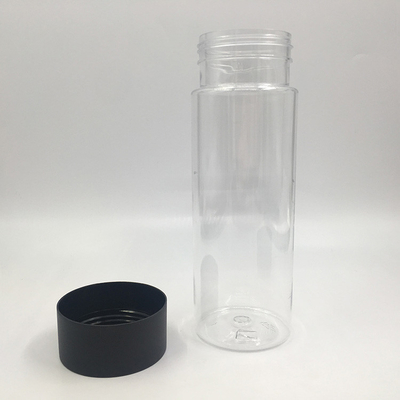 Bottiglie di tè di latte di plastica rotonde quadrate da 250 ml con viti sul coperchio