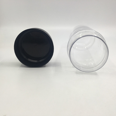 Bottiglie di tè di latte di plastica rotonde quadrate da 250 ml con viti sul coperchio