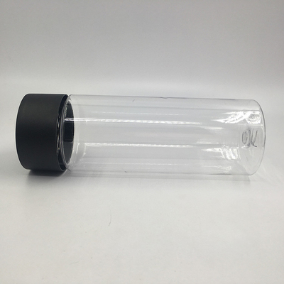 Bottiglie di tè di latte di plastica rotonde quadrate da 250 ml con viti sul coperchio