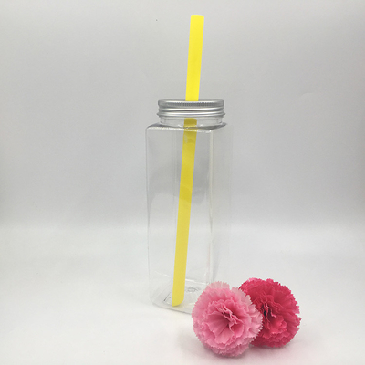 Bottiglie di tè a bolla libere da BPA leggere con vite sul coperchio 0,5 kg chiare o personalizzabili