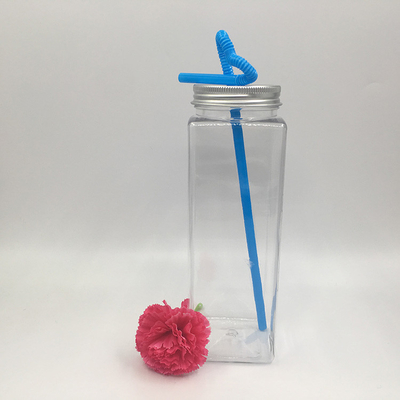 Bottiglie di tè a bolla libere da BPA leggere con vite sul coperchio 0,5 kg chiare o personalizzabili