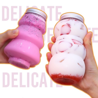 8oz 12oz 16oz Round Juice Bottiglia di plastica confezionata per bevande con tappo a vite Nuova bottiglia vuota per animali domestici