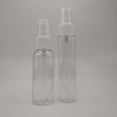 Bottiglia di spray PET trasparente con design rotondo classico liscio