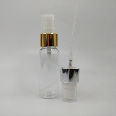 Bottiglia di spray PET trasparente con design rotondo classico liscio