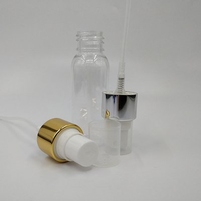 Bottiglia di spray PET trasparente con design rotondo classico liscio