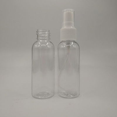 Bottiglia di spray PET trasparente con design rotondo classico liscio