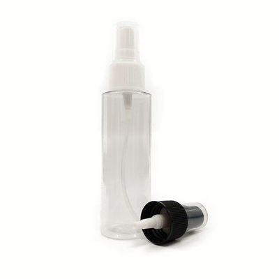 Bottiglie di spray in plastica PET rotonde e trasparenti durevoli per viaggi e cosmetici