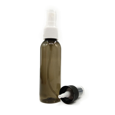 Bottiglie di spray in plastica PET rotonde e trasparenti durevoli per viaggi e cosmetici