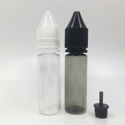 Bottiglia liquida trasparente a vite a tappo a prova di bambino con stampa del logo personalizzato
