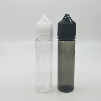 Bottiglia di liquido E trasparente a prova di bambino / bottiglie di gocciolante di liquido personalizzate con stampa