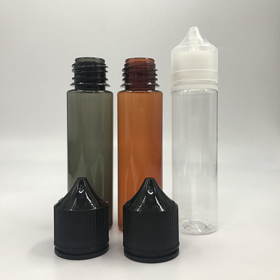 Bottiglia di liquido E trasparente a prova di bambino / bottiglie di gocciolante di liquido personalizzate con stampa