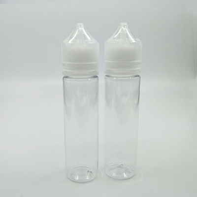 Bottiglia di liquido E trasparente a prova di bambino / bottiglie di gocciolante di liquido personalizzate con stampa
