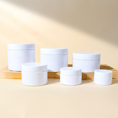 Vaso cosmetico acrilico personalizzato con superficie liscia per la crema