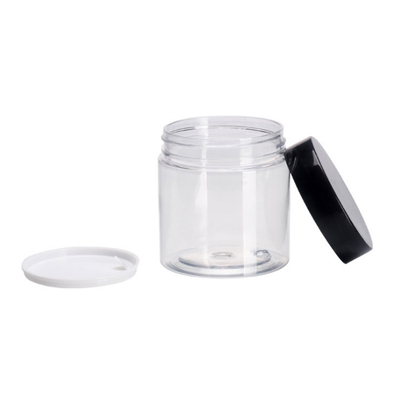 Vaso di plastica trasparente con stampa personalizzabile per lo stoccaggio del trucco