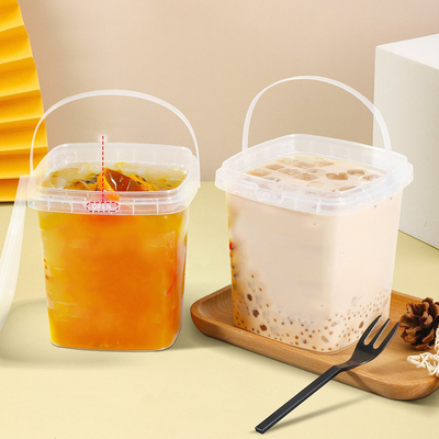 Bottine di tè al latte con chiusura a vite con design rotondo e quadrato