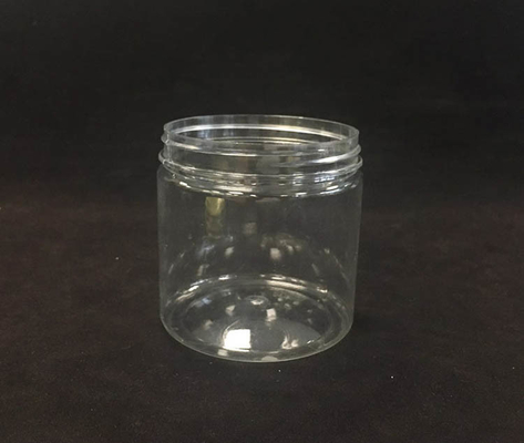 Vaso di plastica trasparente con coperchio in alluminio per la conservazione della crema
