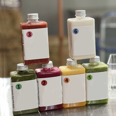 Bottiglie di tè al latte di plastica di qualità superiore con guarnizione a vite per bevande fredde (500 ml)