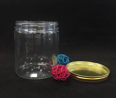Barattoli di plastica a fondo rotondo trasparente con coperchi sensibili alla pressione (3 oz-8 oz)