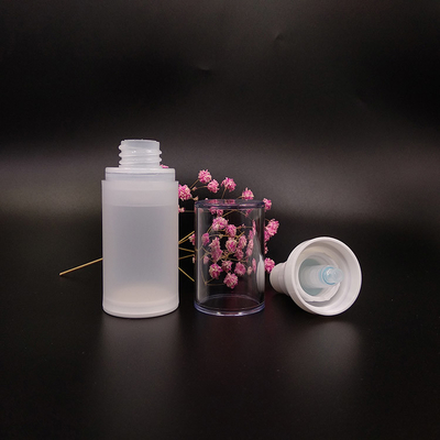 25.7g Bottiglia di pompa di shampoo con tappo a vite / Bottiglia di plastica trasparente per animali per la distribuzione di lozioni cosmetiche