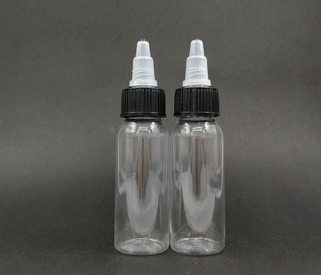 Bottiglie trasparenti in plastica a vite con collo a vite