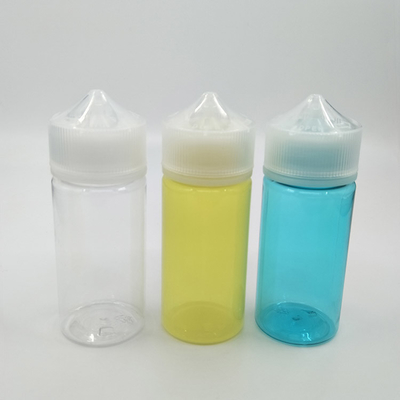 Bottiglie di liquido in PET a forma rotonda trasparente personalizzate con tappo a vite a prova di bambino Capacità 30ml