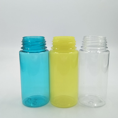 Bottiglie di liquido in PET a forma rotonda trasparente personalizzate con tappo a vite a prova di bambino Capacità 30ml