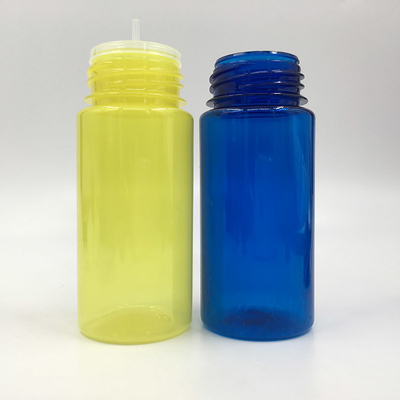 Bottiglie di liquido in PET a forma rotonda trasparente personalizzate con tappo a vite a prova di bambino Capacità 30ml