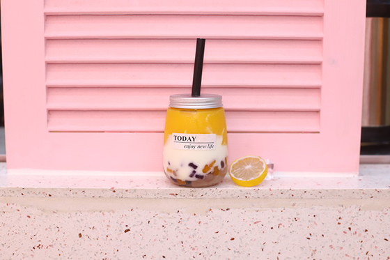 Maniglia di plastica colorata a prova di perdite Bottiglie di succo di latte e tè