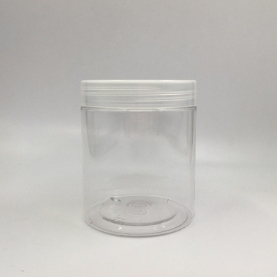 Contenitori di barattoli di plastica trasparenti personalizzati con logo e sigillo di foglio