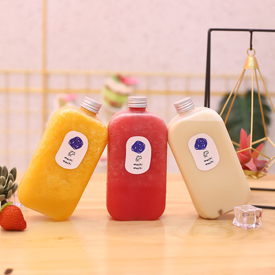 Bottiglie di tè al latte in plastica personalizzabili da 120 ml con viti sul coperchio