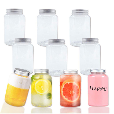 Contenitore di bevande in plastica rotonda quadrata moderna con coperchio