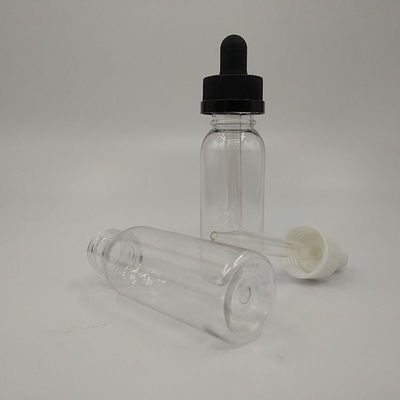 Logo personalizzato stampato bottiglie di plastica trasparente liscia / barattoli di plastica per liquidi