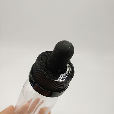 Logo personalizzato stampato bottiglie di plastica trasparente liscia / barattoli di plastica per liquidi