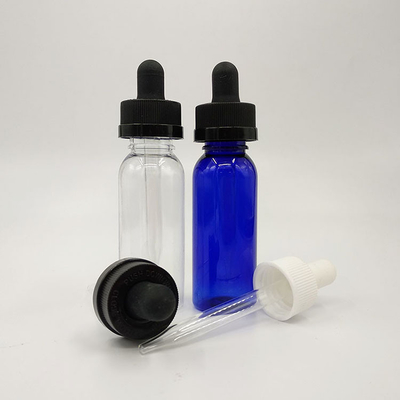 Bottiglie di plastica da 10 ml a 120 ml con superficie liscia e tappi a vite