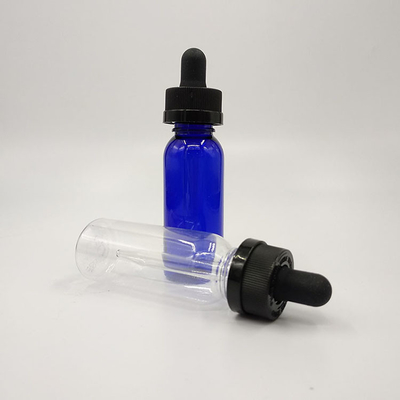 Bottiglie di plastica da 10 ml a 120 ml con superficie liscia e tappi a vite