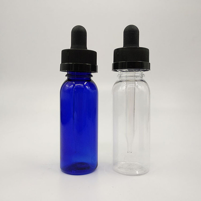 Bottiglie di plastica da 10 ml a 120 ml con superficie liscia e tappi a vite