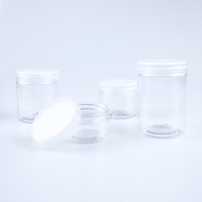Contenitori cosmetici in plastica trasparente personalizzati con logo opzionale