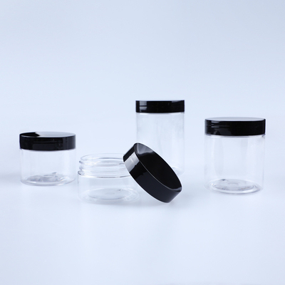 Contenitori cosmetici in plastica trasparente personalizzati con logo opzionale