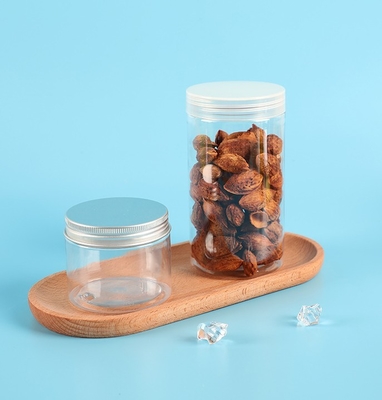 Contenitore cosmetico in plastica trasparente personalizzato con superficie liscia