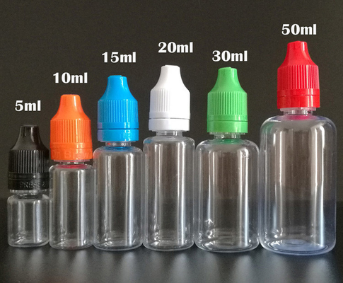 Bottiglie di vetro trasparente liscia per dosi precise
