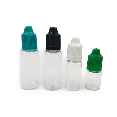 Bottiglie di plastica a goccia personalizzate con tappi a vite lisce per imballaggi liquidi