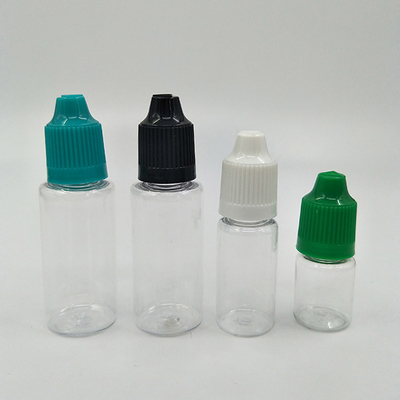 Bottiglie di plastica a goccia personalizzate con tappi a vite lisce per imballaggi liquidi