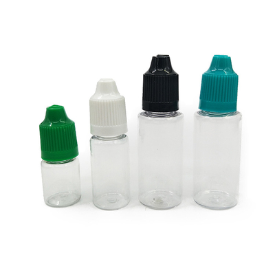 Bottiglie di plastica a goccia personalizzate con tappi a vite lisce per imballaggi liquidi