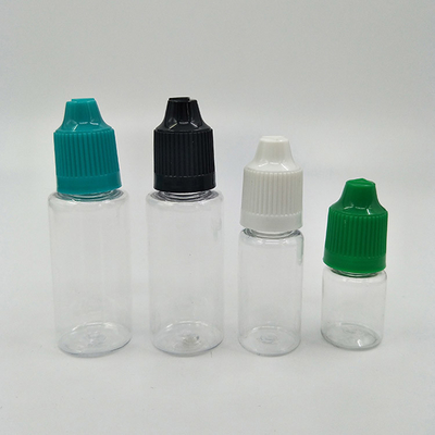 Bottiglie di plastica a goccia personalizzate con tappi a vite lisce per imballaggi liquidi