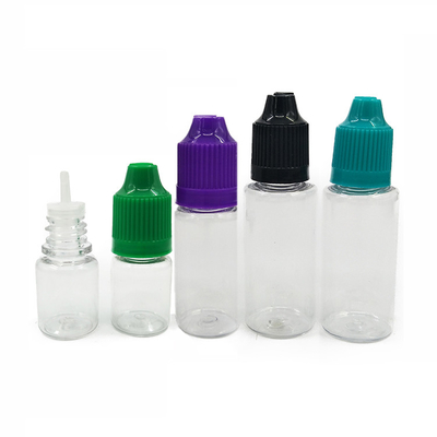 Bottiglie di plastica a goccia personalizzate con tappi a vite lisce per imballaggi liquidi