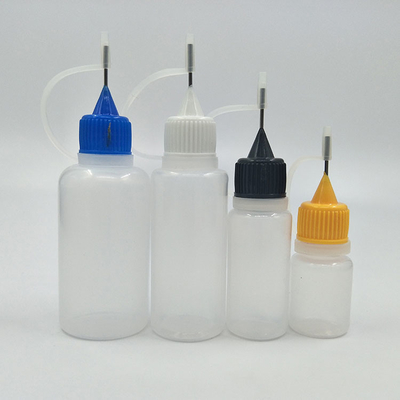 Logo personalizzato 15 ml bottiglia gocciolante di plastica per la distribuzione di liquidi precisi in chiaro e nero