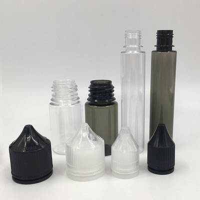 Bottiglia liquida a forma rotonda a prova di bambino da 30 ml E con tappo a vite in stampa su misura