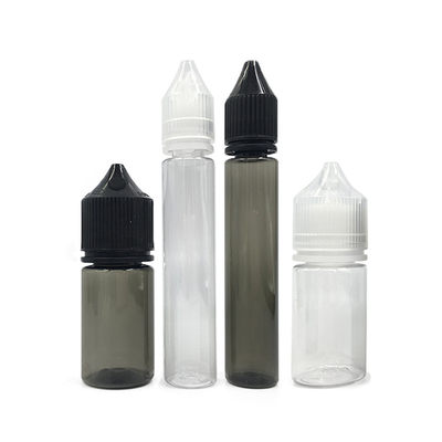 Bottiglie di PET e liquidi rotonde ecocompatibili con tappi a prova di bambini